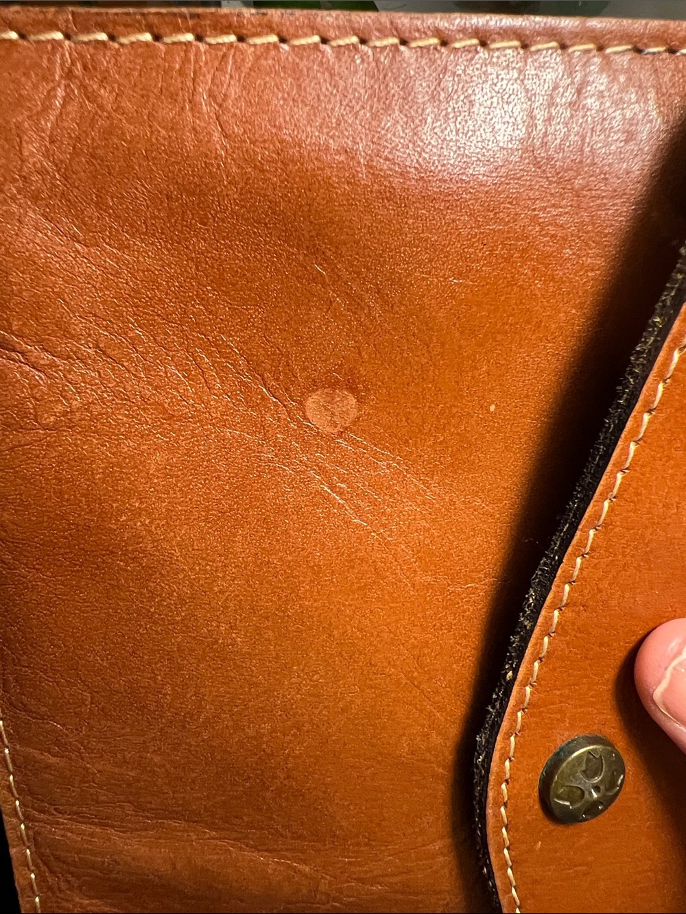Patricia Nash Cognac Leather Envelope Clutch - Picture 5 of 9